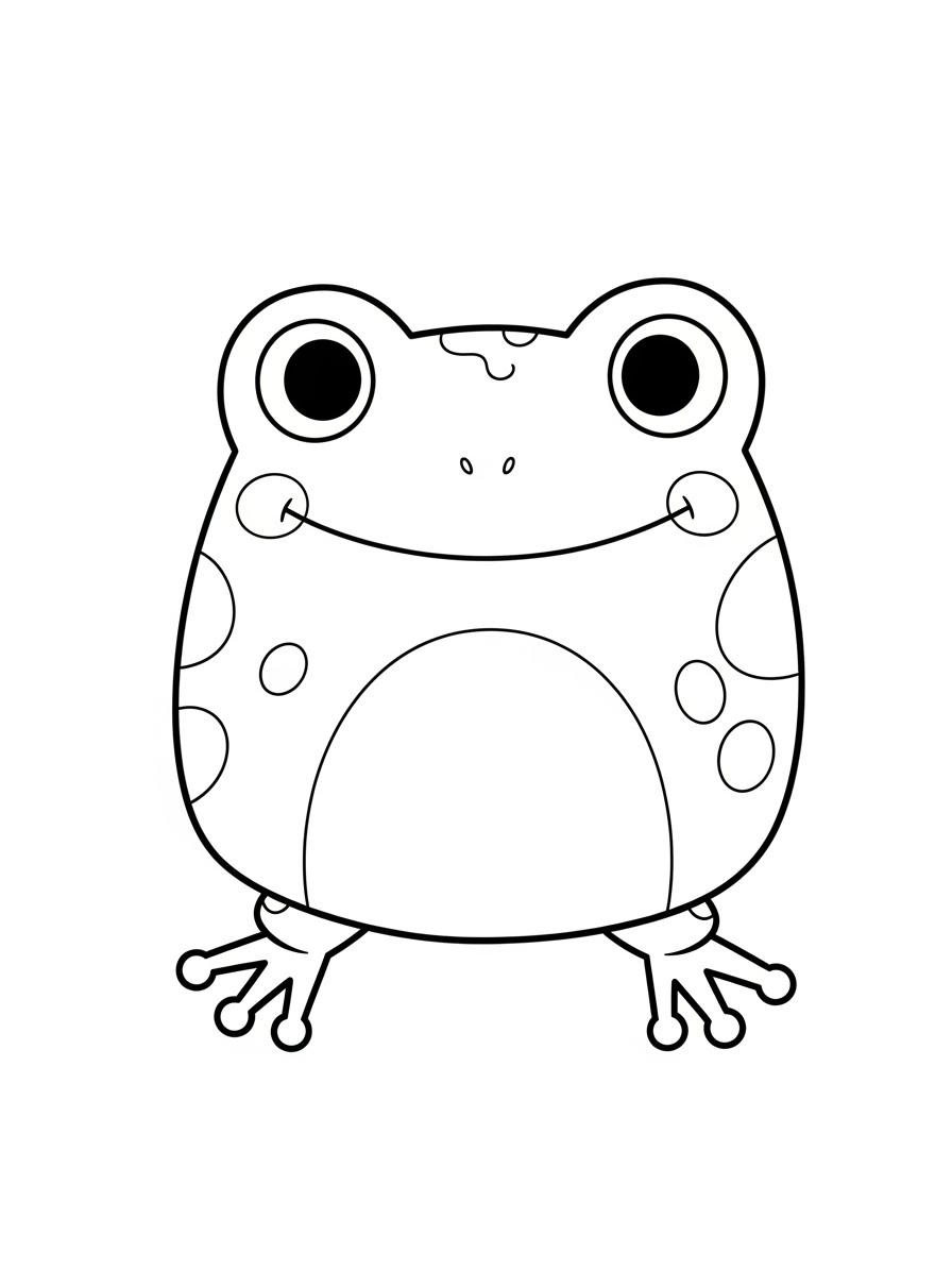 Desenho de Squishmallow de Sapo para colorir