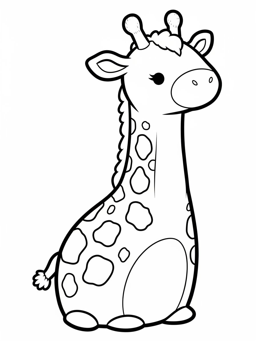 Desenho de Squishmallow de Girafa para colorir