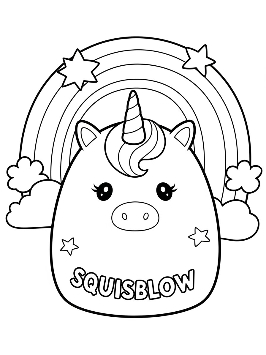 Desenho de Squishmallow Squisblow para colorir