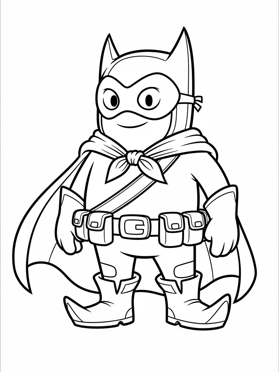 Desenho dos Stumble Guys super-herói para colorir