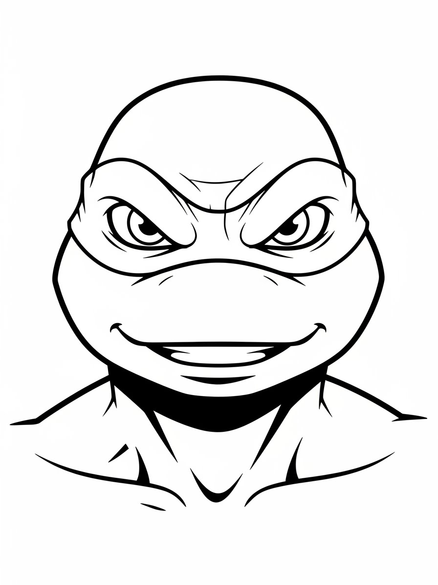 Desenho das Tartarugas Ninja Michelangelo para colorir