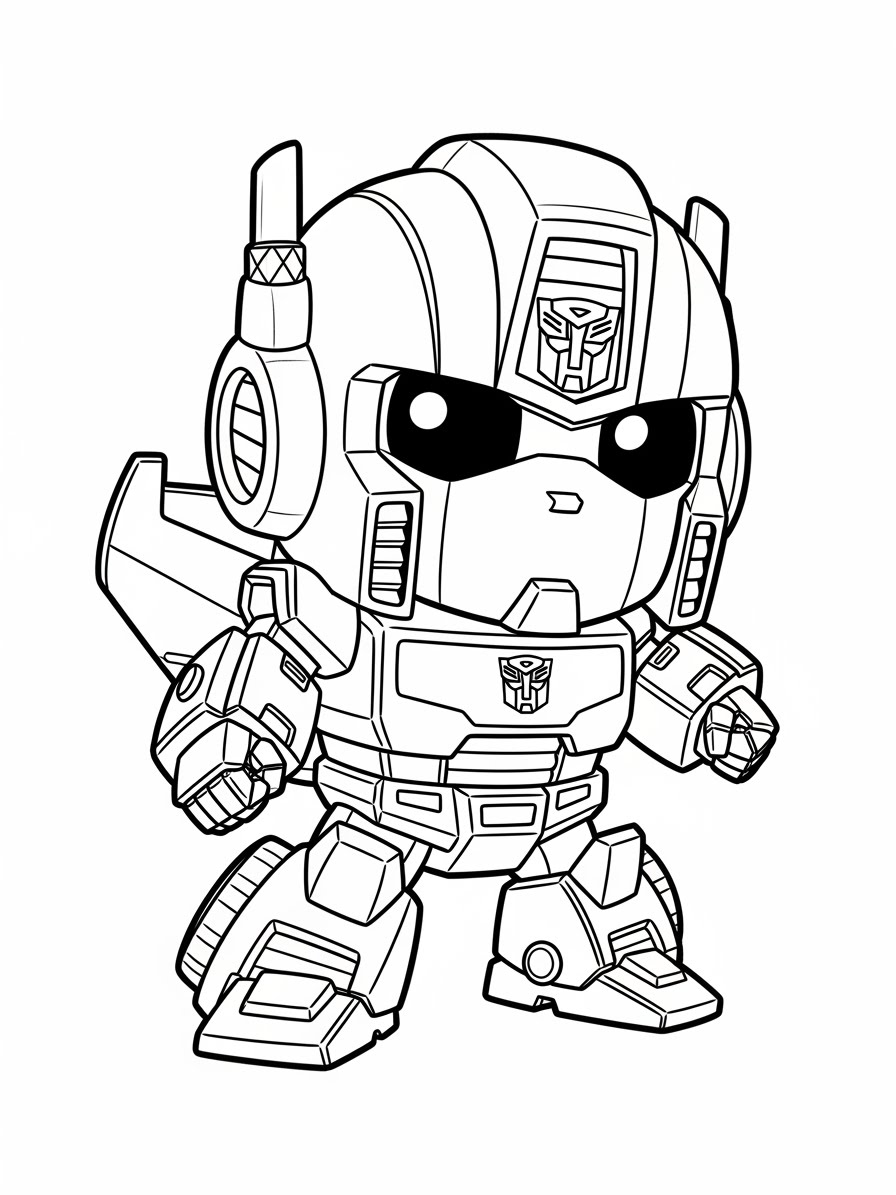 Desenho dos Transformers estilizadinho para colorir