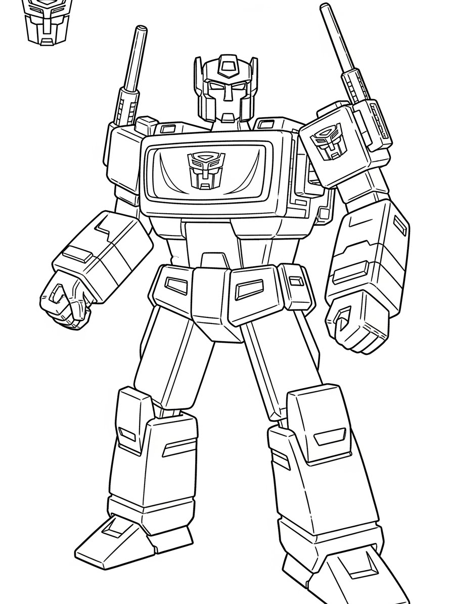 Desenho dos Transformers do optimus prime para colorir