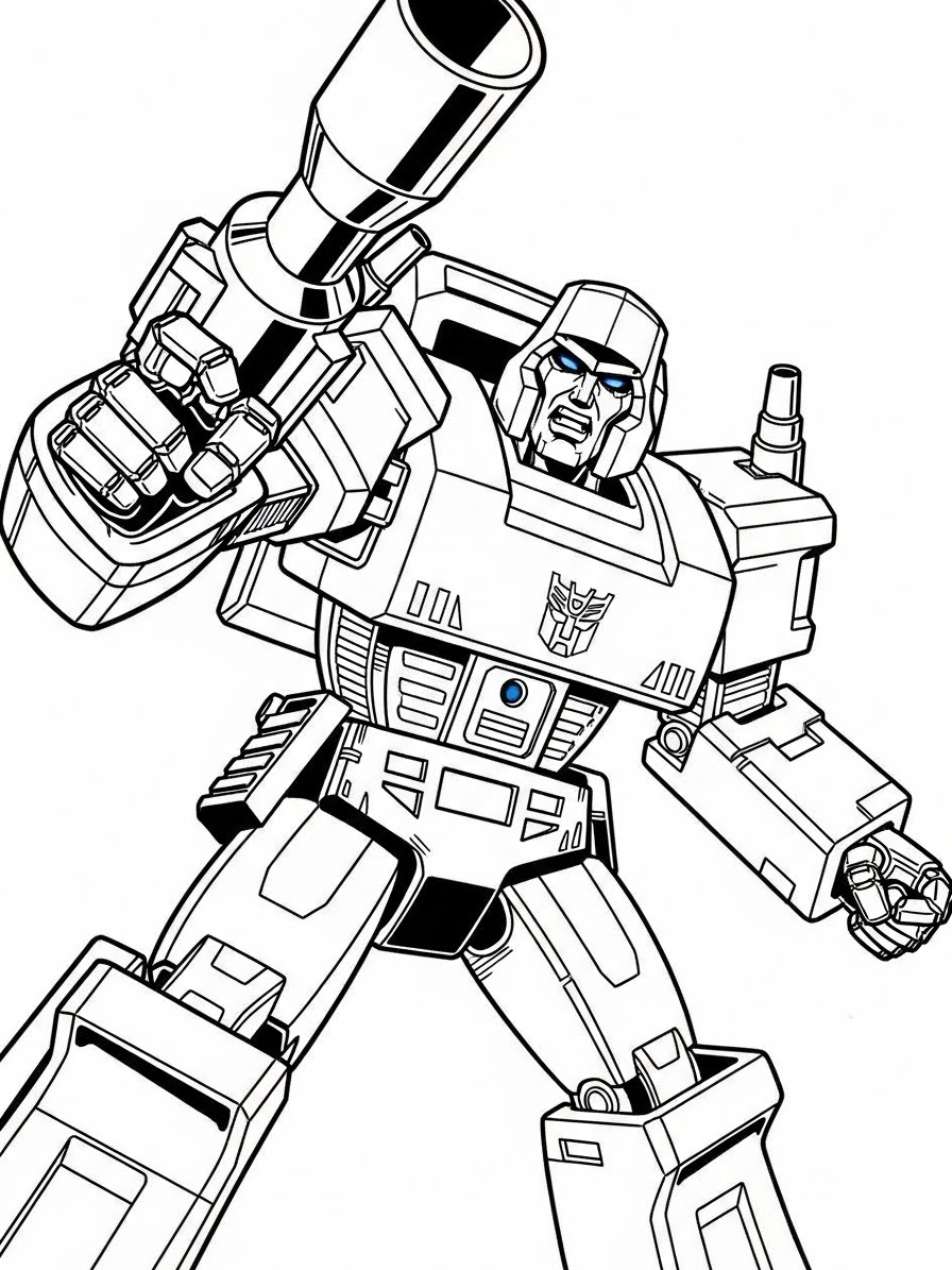 Desenho dos Transformers do personagem Megatron para colorir