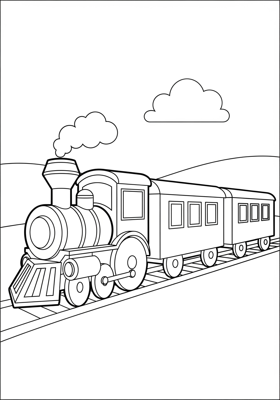Desenho do Trem Simples para colorir