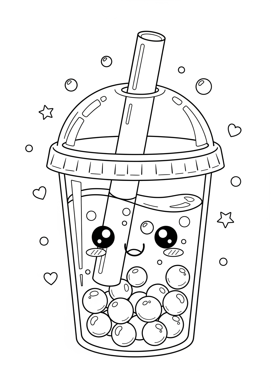 Desenho de bebida com bolinhas para colorir